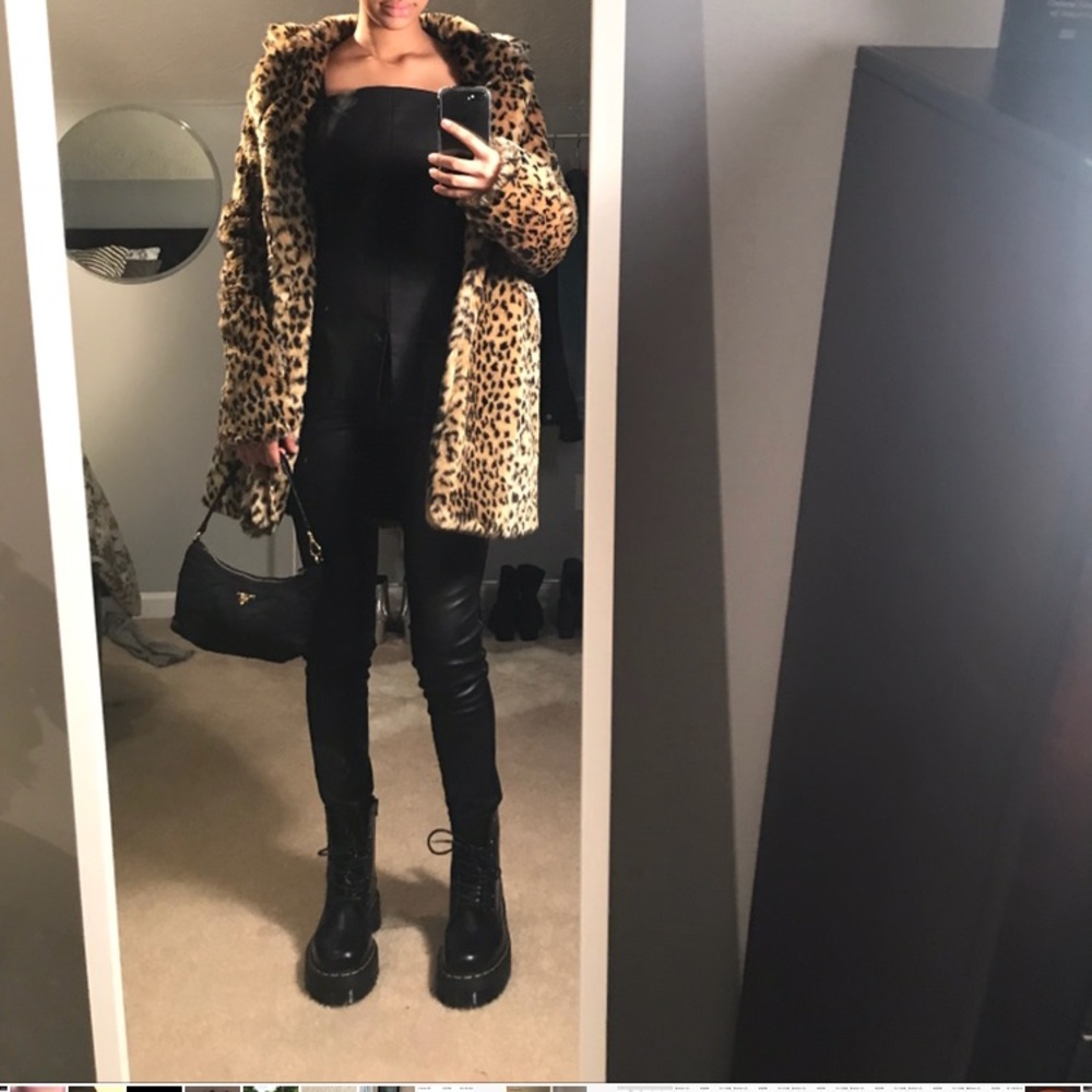 Leopard fur coat